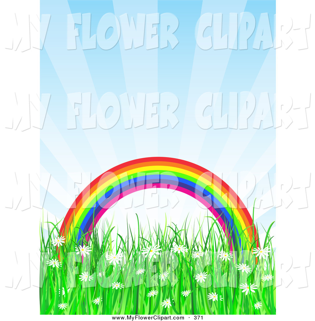 Field Of Wildflowers Clipart Clip Art Of A Colorful Arching