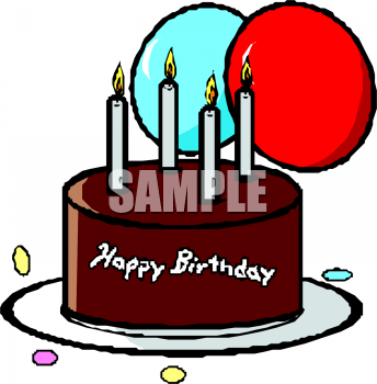 Free Party Clipart   Birthday Cake Balloons