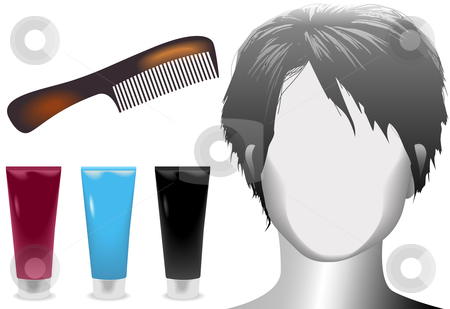 Hair Salon Woman Face Mannequin Tortoise Shell Comb Care Product Stock