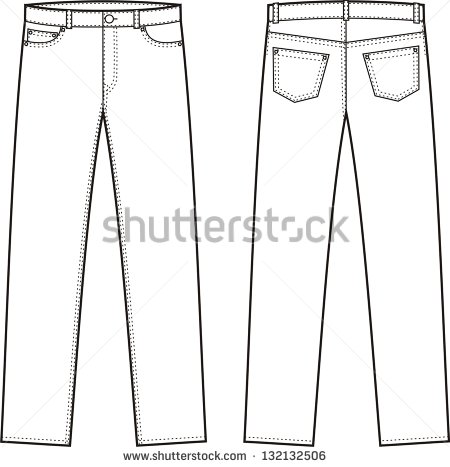 Mens Jeans Clip Art Vector Illustration Of Jeans