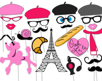     Parisian Ooh Lal La Valentines Day Paris Travel Photo Booth Props