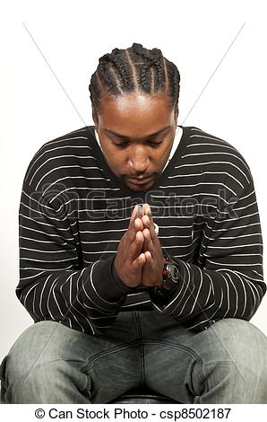 Picture Of Black Man Praying   Black African Americanl Christian Man