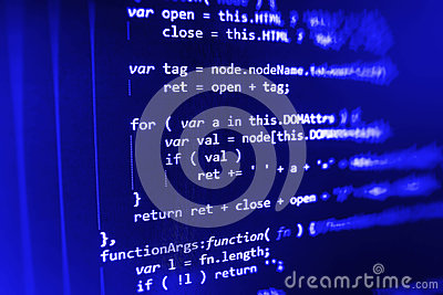Programming Coding Source Code Screen  Stock Illustration   Image