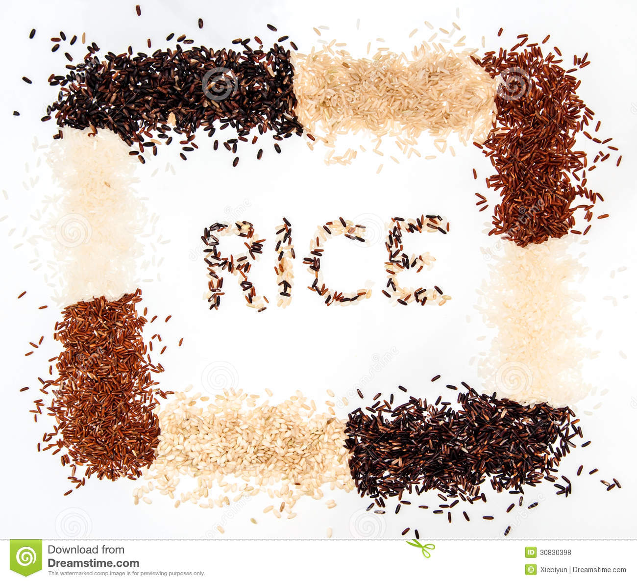 Rice Collection On White Background Royalty Free Stock Photos   Image