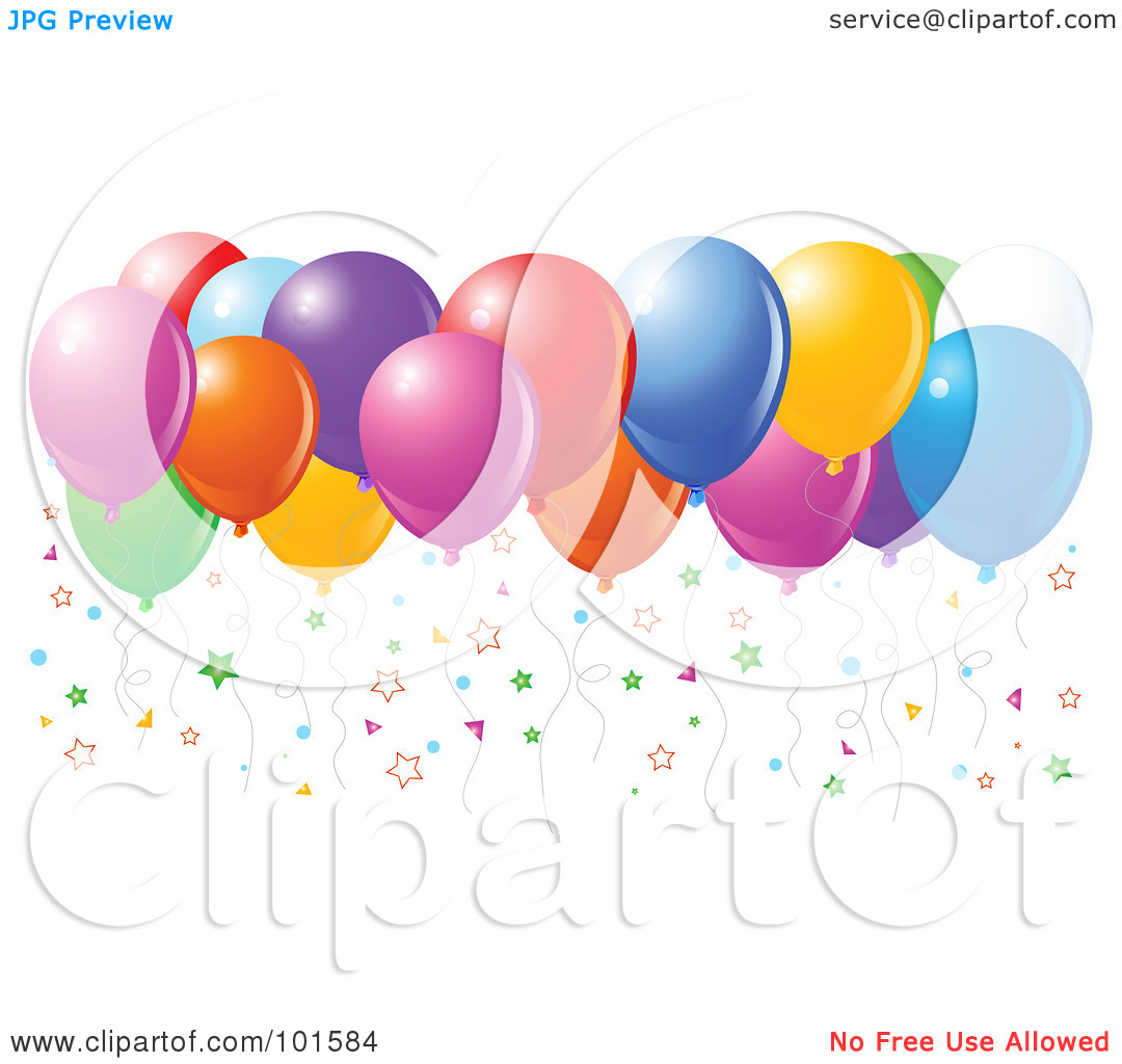 Royalty Free  Rf  Clipart Illustration Of Colorful Star Confetti And