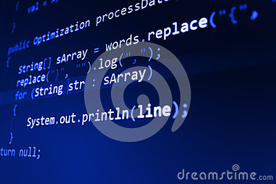 Stock Photo  Programming Code Abstract Screen Of Software Developer 