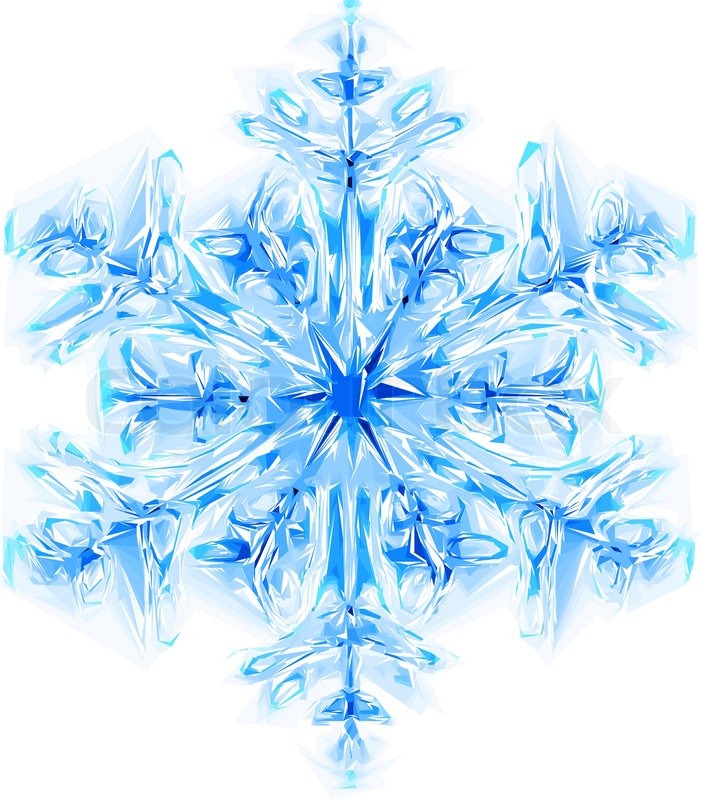 Stock Vector Of  Nice Blue Snowflake Isolated On The White Background 