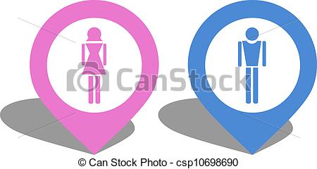 Vector   Female And Male Symbols   Stock Illustration Royalty Free