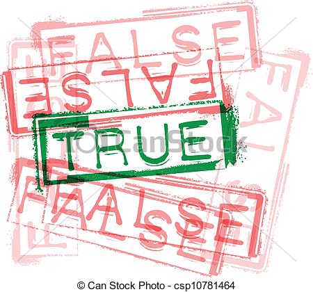 Vector   True   False Rubber Stamp Print  Vector Illustration   Stock