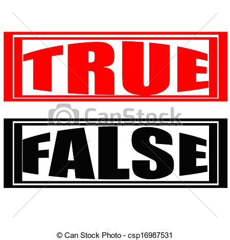 Vectors Of True And False   Stamp With Words True And False Inside