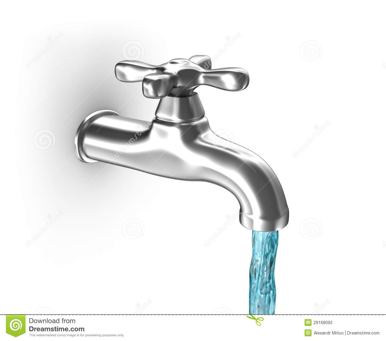 Water Tap With Running Water Stock Photography   Image  29168092