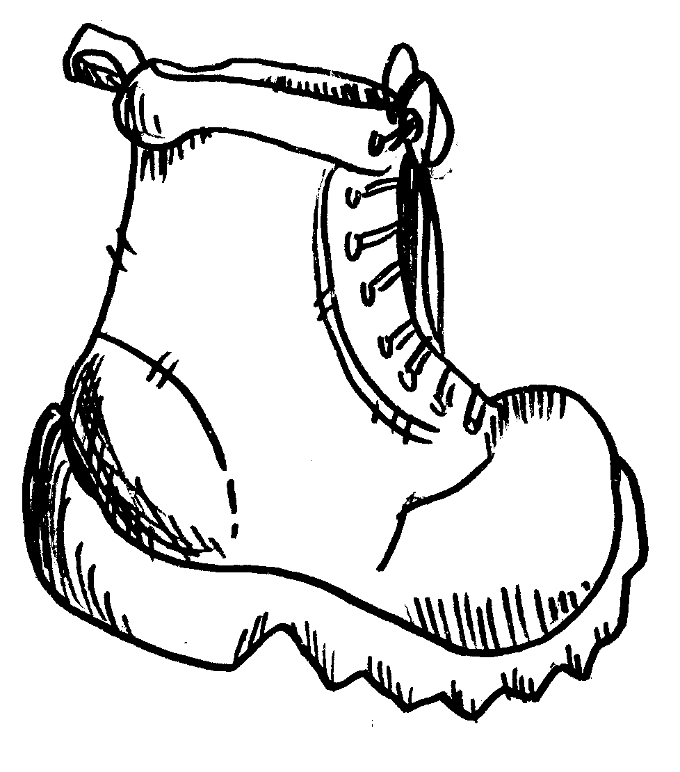 Winter Boots Clipart Black And White