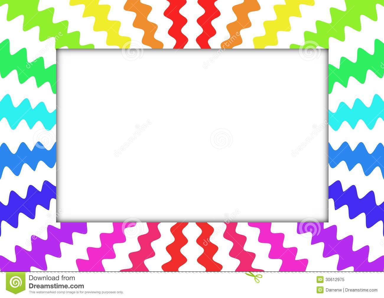 Zig Zag Rainbow Frame Royalty Free Stock Photo   Image  30612975