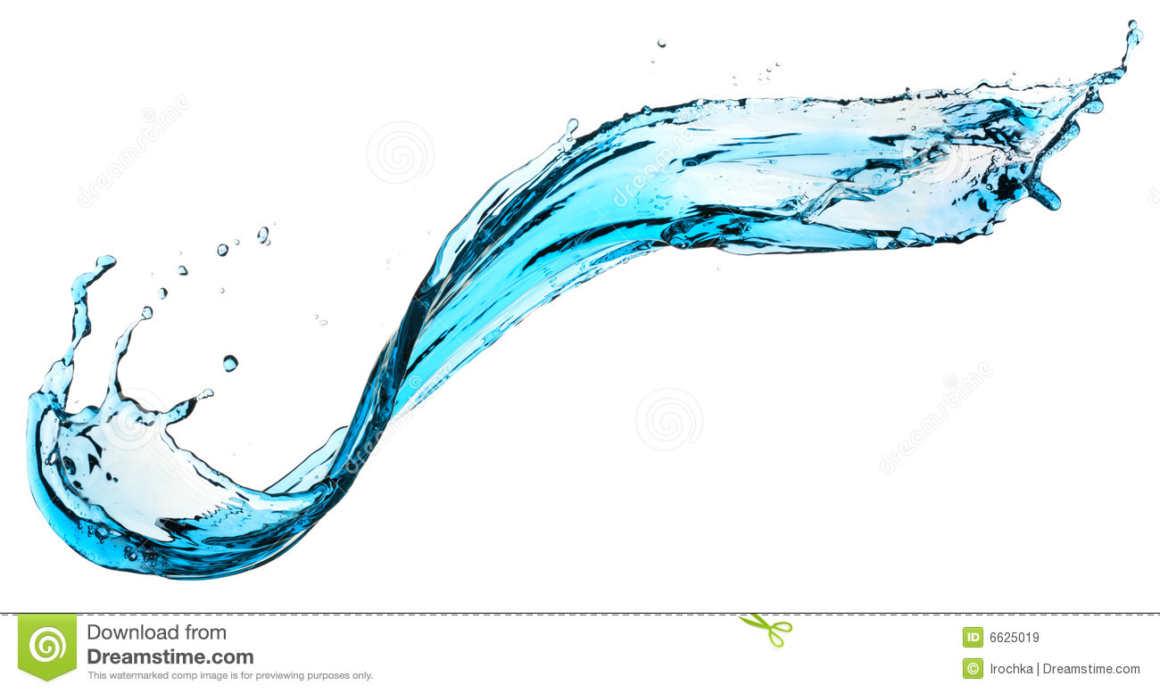 Blue Water Splash Royalty Free Stock Images   Image  6625019
