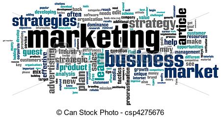 Clip Art Vector Of Marketing   A Word Cloud With Marketing Related