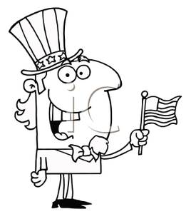 Fourth Of July Clip Art Black And White Black And White Cartoon