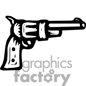 Free Black And White Revolver Clipart Image Picture Art   173671