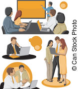 Group Of Business People   Template Of A Group Of Business   