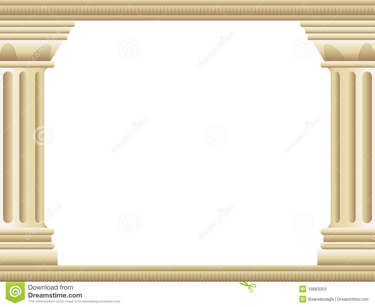 Illustration Of Two Ancient Greek Style Pillars     Images   Frompo