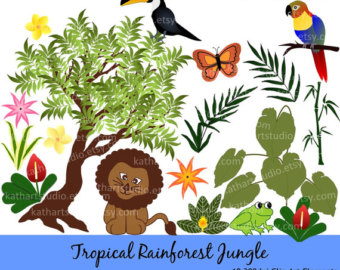 Items Similar To 11x14 Art Print For Kids Rainforest Jungle Animals On