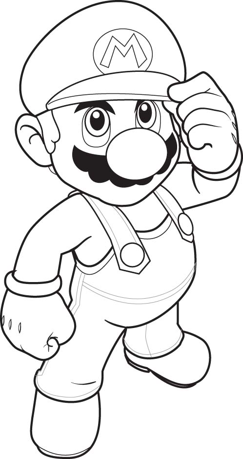 Mario Coloring Pages   Black And White S                 