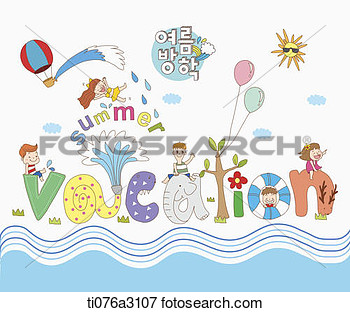 On A Summer Holiday In A Water Park  Fotosearch   Search Eps Clipart