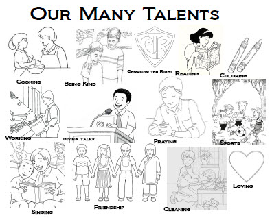 Our Many Talents   Coloring Sheet