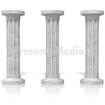 Three Pillars   Signs And Symbols   Great Clipart For Presentations