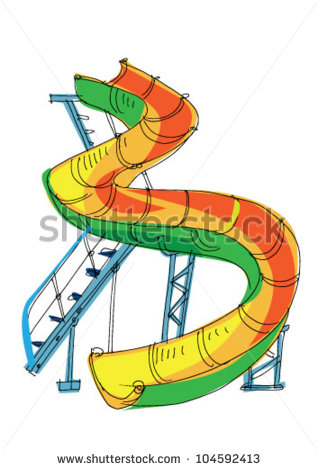 Vector Download   Water Park   Slide   Cartoon