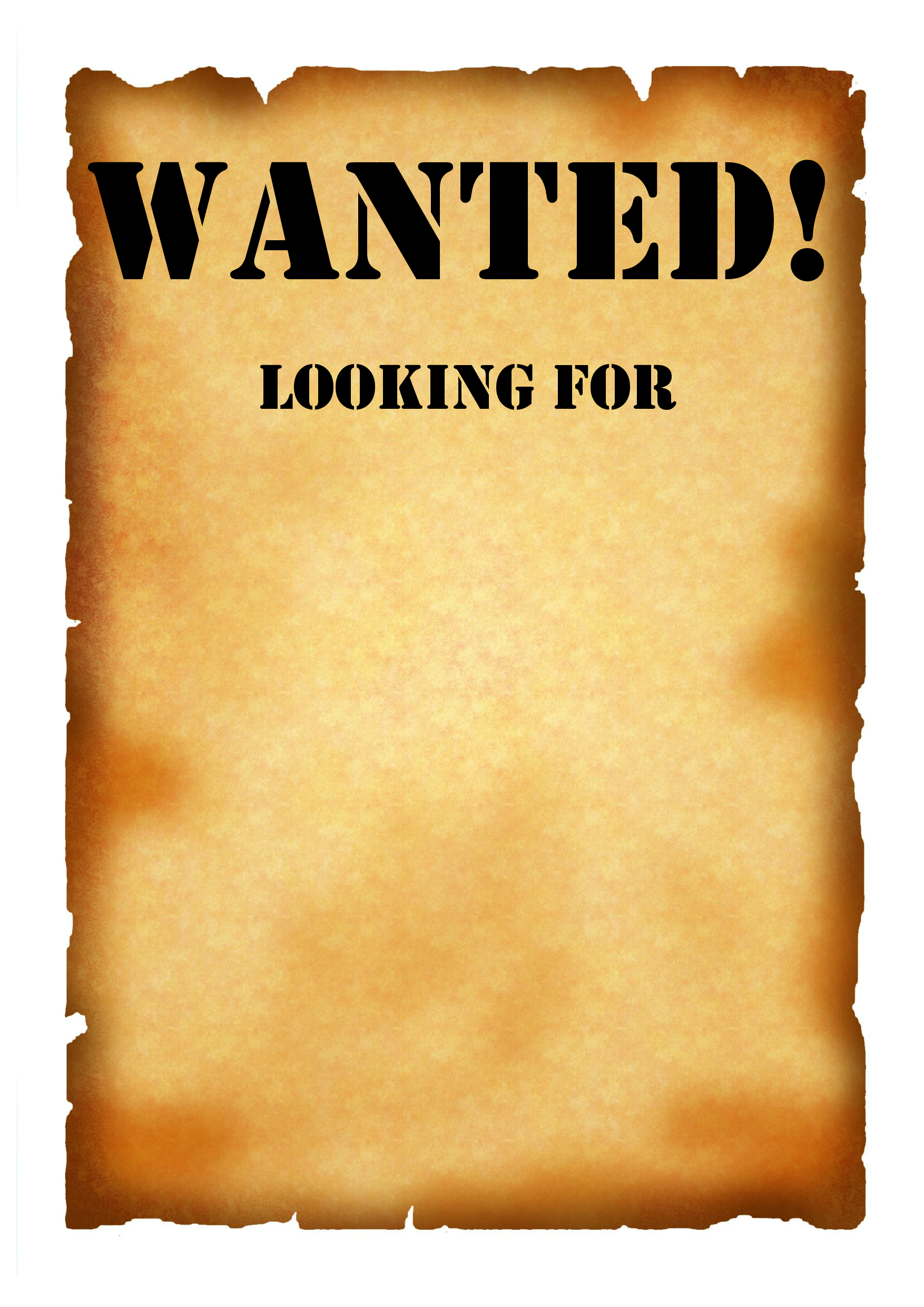 Wanted Poster Template 2 By Lizzy2008