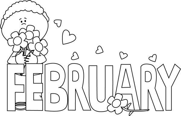 Word February Clip Art   Month Of August Clip Art   Month Of July Clip