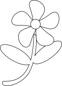 Black White Flower Clip Art At Clker Com   Vector Clip Art Online    