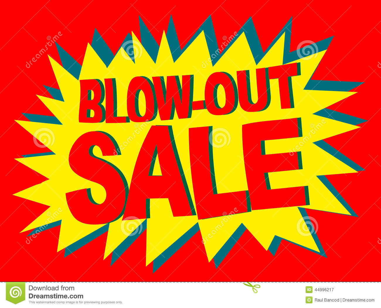 Blow Out Sale Stock Illustration   Image  44996217