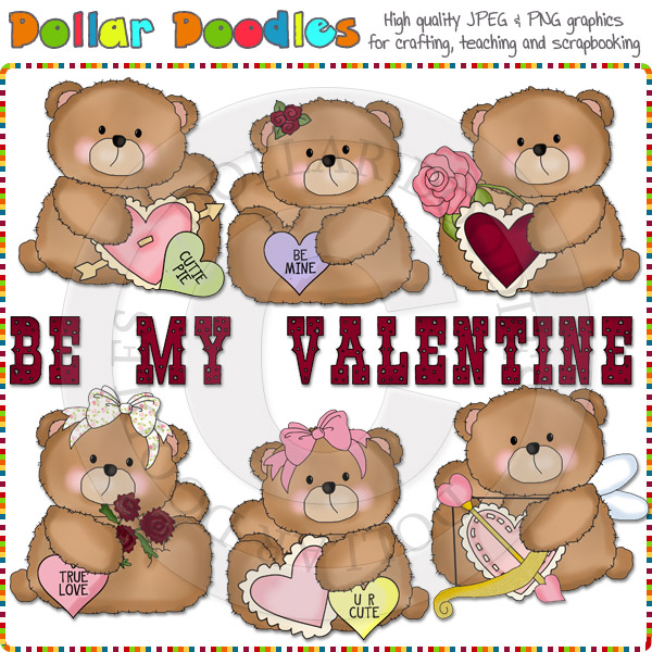 Boo Boo Bear Be My Valentine Clip Art Download     1 00    