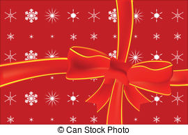 Christmas Present   A Ribbon With Bow Wrapped Around A