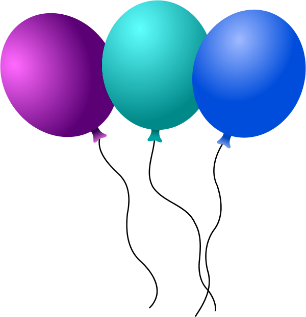 Colored Balloons   Vector Clip Art