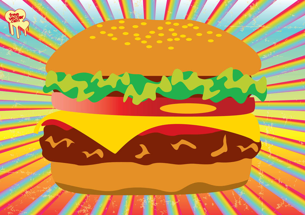 Food Hamburger Makdonols Bigmag Fast Cheese Bun