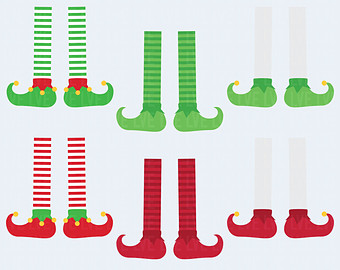 Holiday Elf Feet Digital Clip Art Images Commercial Or Personal Usage    