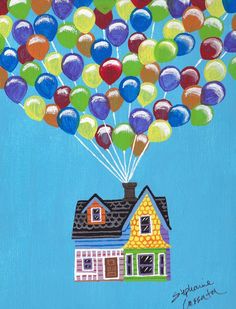 Little Painting Depicts An Iconic Moment From Disney Pixar S  Up    