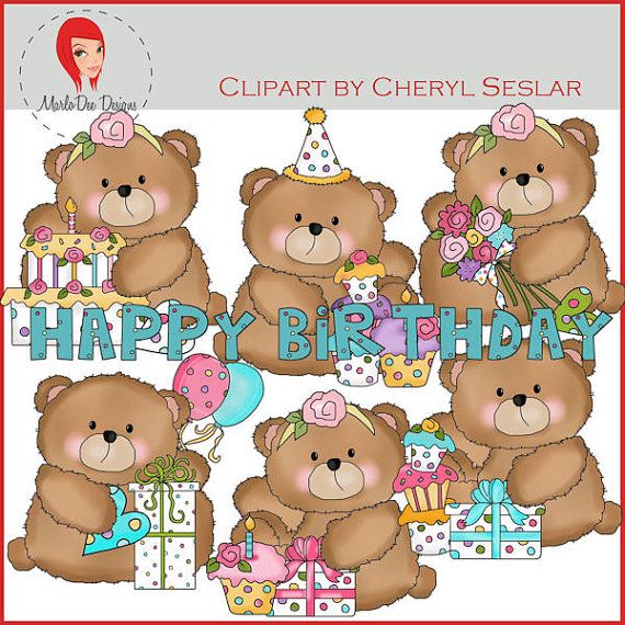 New Boo Boo Bears Birthday Clipart By Cheryl Seslar By Marlodeedesigns    