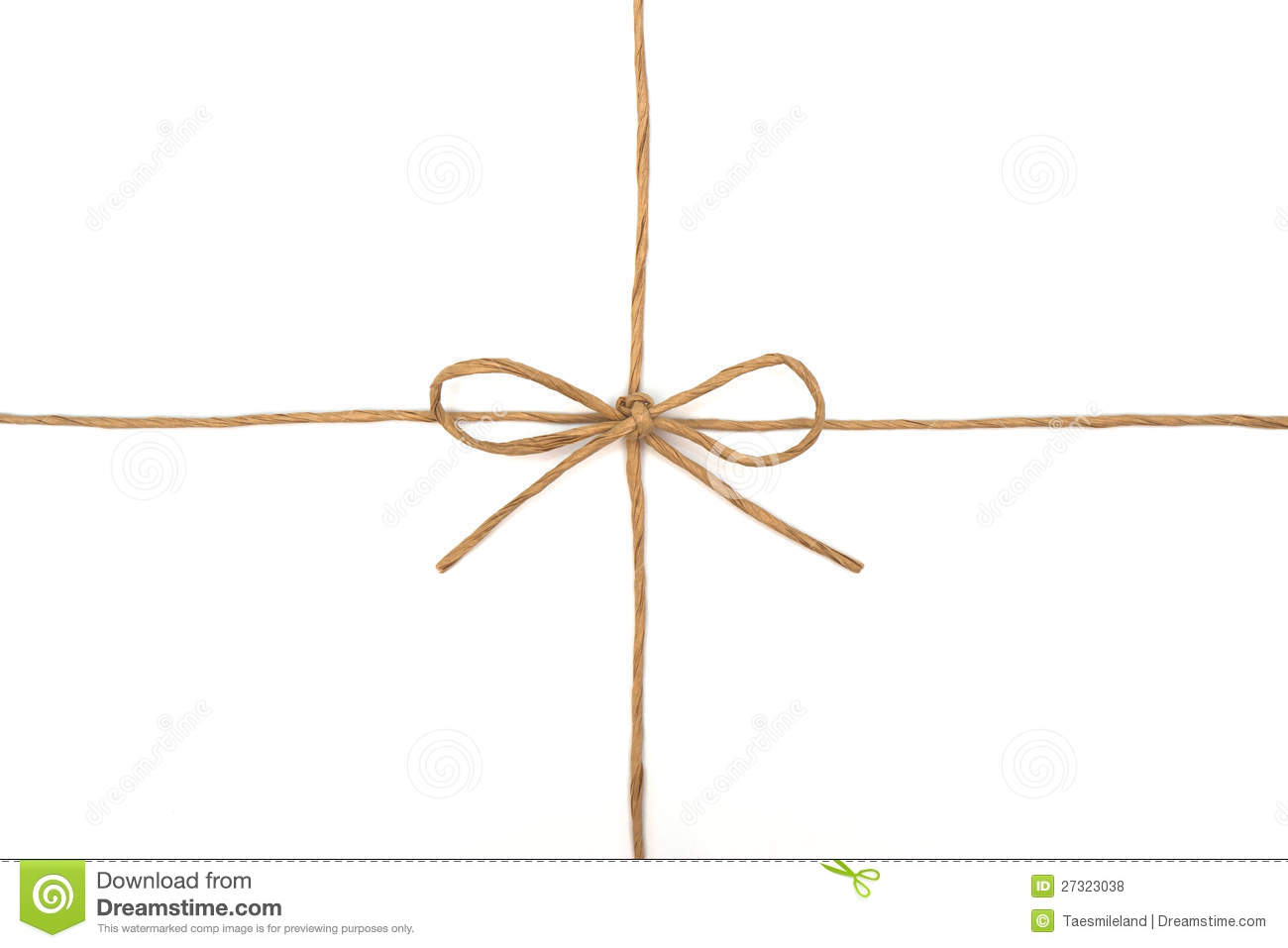 String Tied In A Bow On White Royalty Free Stock Photos   Image    
