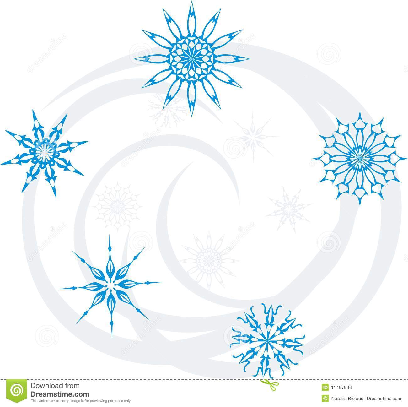 Swirl Of A Snowflakes Royalty Free Stock Image   Image  11497946