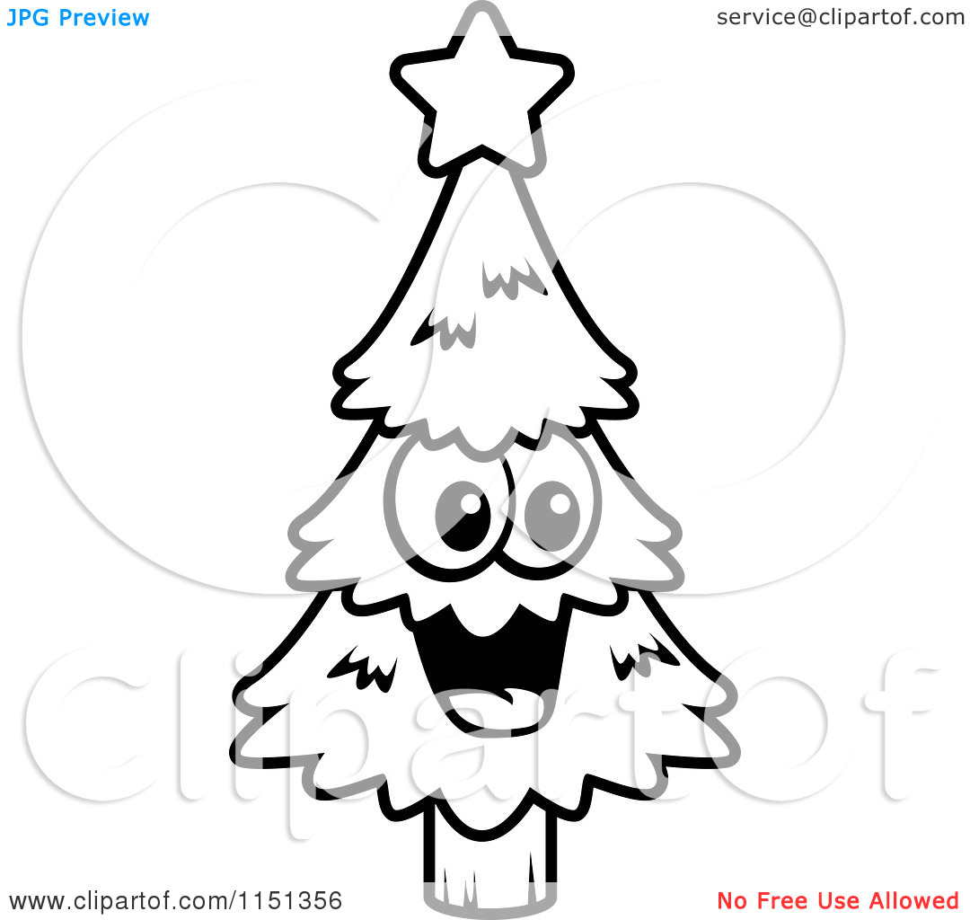 Tree Clipart Black And White Cartoon Clipart Of A Black And White