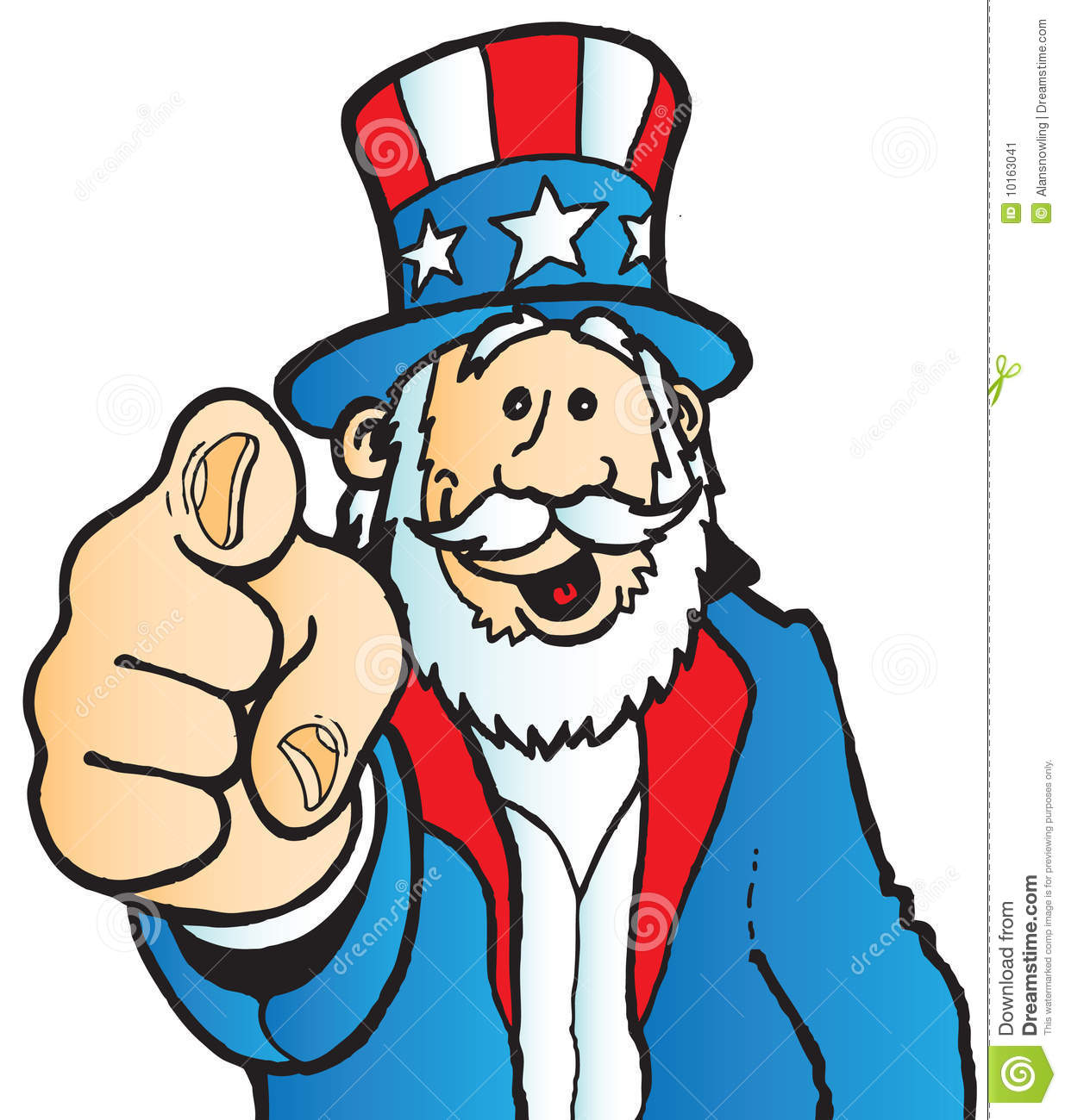 Uncle Sam Pointing Stock Image   Image  10163041