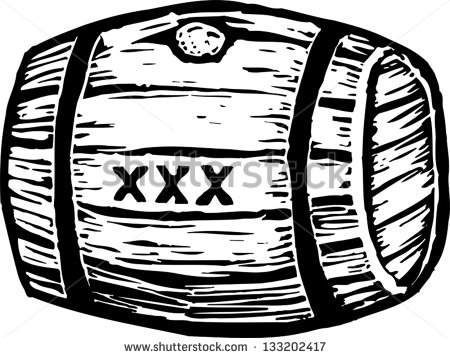 Wine Barrel Clipart Black And White Black And White Vector