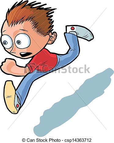 Anxious Kid Clipart Vector   Running Boy Vector