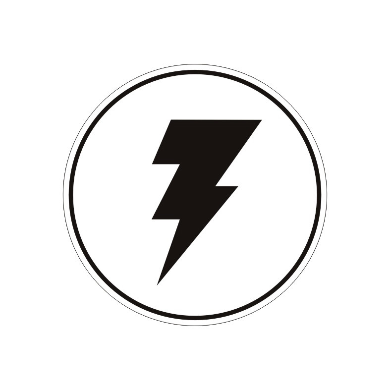 Circle With Lightning Bolt Logo Car Tuning