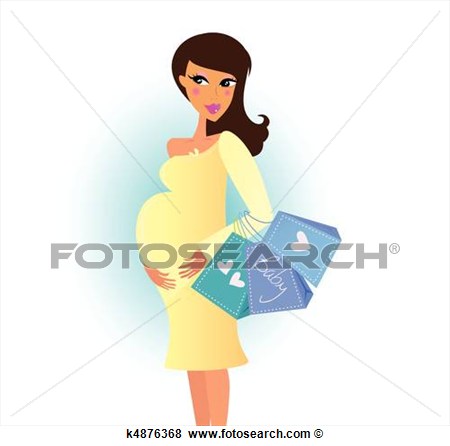 Clip Art   Shopping Pregnant Woman  Fotosearch   Search Clipart