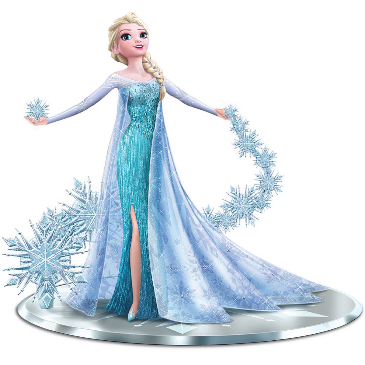 Disney Frozen Elsa Doll Figurine Statue Swarovski Crystal Clear Glass