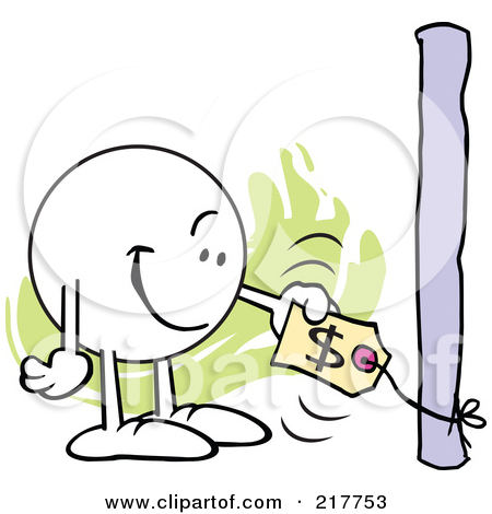 Free  Rf  Clipart Illustration Of A Moodie Character Checking A Low